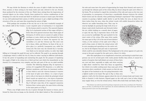 A two-page spread of the book, with text and line drawings describing how the phenomenon of spectropia works.